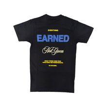Load image into Gallery viewer, OUTRANK TEE BLACK/PURPLE/YELLOW EARNED
