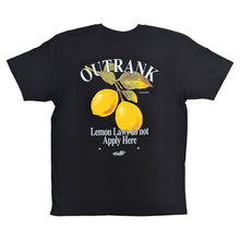 Load image into Gallery viewer, OUTRANK TEE BLACK/YELLOW/WHITE LEMON LAWS DO NOT APPLY HERE
