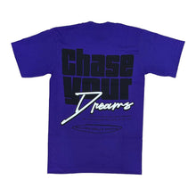 Load image into Gallery viewer, MDM TEE PURPLE/BLACK/WHITE CHASE YOUR DREAMS
