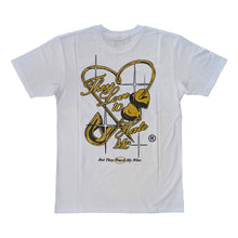 Load image into Gallery viewer, OUTRANK TEE WHITE/GOLD THEY LOVE TO HATE ME

