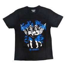 Load image into Gallery viewer, R&amp;R TEE BLACK/BLUE/WHITE GOD'S PLAN
