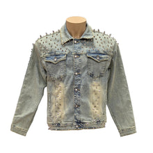 Load image into Gallery viewer, FOCUS 2572 CREAM WASHED JEAN JACKET
