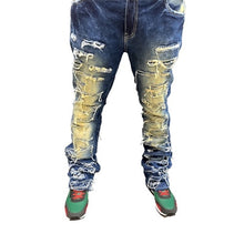 Load image into Gallery viewer, DARK INDIGO STACKED JEANS
