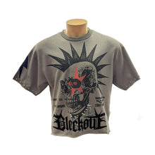 Load image into Gallery viewer, BKYS-T1118A Grey Blackout Cropped T-Shirt
