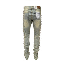 Load image into Gallery viewer, FOCUS 2572 CREAM WASHED STACKED JEANS

