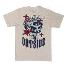 Load image into Gallery viewer, OUTRANK TEE CREAM/RED/BLUE WE BACK OUTSIDE
