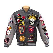 Load image into Gallery viewer, REASON RER5-005 (SURVIVAL) GREY LETTERMAN JACKET
