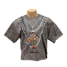 Load image into Gallery viewer, BKYS T1318 WASHED GREY CROPPED SHIRT
