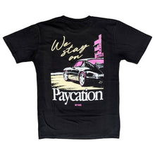 Load image into Gallery viewer, OUTRANK TEE BLACK/WHITE/PINK PAYCATION
